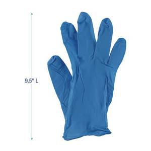 Guantes de Nitrilo Desechables Grandes Azules sin Polvo Boardwalk, 5 Mil, 100 Guantes/Caja, 10 Cajas/Cartón - Product Image 4