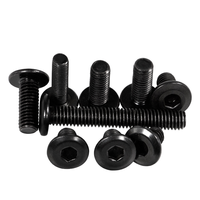 Vis de meuble noires M3 M4 M5 M6 M8 grands boulons à tête plate à six pans creux vis à tête fraisée chanfreinées pour lits d'enfants