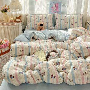 Verspielte Welpen-Träume: 100% Polyester Bezauberndes Welpen-Motiv 4-teiliges Bettbezug-Set - Verschiedene Größen für Gemütliche Kinderzimmer - Product Image 3