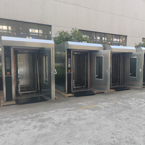 เตาอบลมร้อนแก๊สแบบหมุน 32 ถาด แบบพกพา ใหม่ 380V สำหรับอบข้าวโพดอบกรอบ 300 ถึง 100 กก./ชม. - Product Image 4