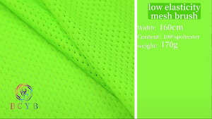 Nhà Máy Thoáng Khí Nhanh Chóng Làm Khô Sợi Dọc Dệt Kim Duy Nhất Thấp Đàn Hồi Lưới Vải Thể Thao T-Shirt Lót Vải - Product Image 2