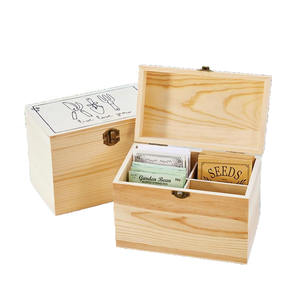 Boîte à graines en bois, boîte à graines en bois artisanale, accessoire <span class=keywords><strong>de</strong></span> jardin écologique, boîte à graines - Product Image 1