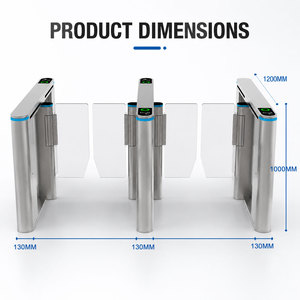 Portillon tournant haute vitesse avec reconnaissance faciale, barrière pivotante RFID, contrôle d'accès, acier inoxydable 304, certifié CE - Product Image 2