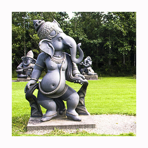 Statua Decorativa da <span class=keywords><strong>Giardino</strong></span> in Marmo Scolpito, Stile Moderno Personalizzato, Raffigurante <span class=keywords><strong>il</strong></span> Dio Indù Ganesha che Legge un <span class=keywords><strong>Libro</strong></span> - Product Image 3