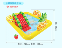 Promotion Kids Infla table Play Center Pool mit Slide Water Park Sprinkler für Vergnügung einrichtungen im Freien
