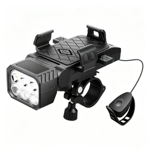 Nueva Luz LED para Bicicleta, Potente Faro Delantero, Bocina de Gran Volumen, Soporte para Teléfono Móvil, Accesorios para Bicicleta de Montaña, Batería - Product Image 1