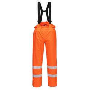 PORTWEST - S780ORRS Bizflame Rain unlined <b>hi</b>-<b>vis</b> antistatic FR <b>orange</b> <b>trouser</b> - EAN 5036108151097 FLAME RESISTANT WORKWEAR - Product Image 1