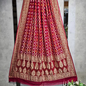 Premium Soft Pure Georgette Dupatta 2.50 Meters Length Elegant Sheen with Intricate <b>Detailing</b> for Indian & Pakistani Clothing - Product Image 1