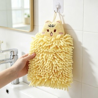Super Absorbent Cute Animal Chenille Hand Towels Soft Quick Dry Hanging Chenille Towel for Kitchen and Bathroom