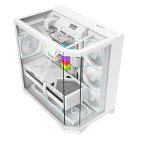 AntarcChill OEM ODM Tempered Glass ATX M-ATX ITX White Gaming Pc Case Cpu Gamer Cabinet Computer Cases Towers