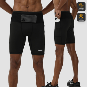 Custom Men Athletic Marathon Running <b>Shorts</b> With Waist Pack Quick Dry Training Fitness Sport <b>Tight</b> <b>Shorts</b> - Product Image 2