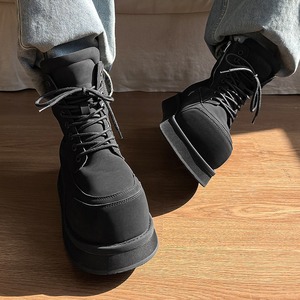 Botas de moda para hombre 2025, nuevo estilo, zapatos de hombre de cuero con revestimiento de gamuza, botas altas resistentes de algodón - Product Image 4