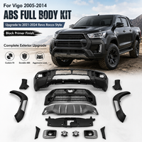 Kit carrosserie complet ABS noir apprêté pour Vigo 2005-2014, mise à niveau style Revo Rocco 2021-2024, extérieur de carrosserie