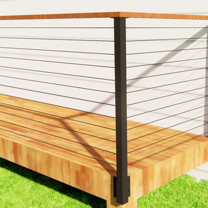 EKOO Modern paslanmaz çelik kablo korkuluk Post düşük bakım yan montaj içinde ve dışında köşe Villa uygulaması için - Product Image 4