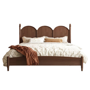 Lit en bois massif style français 1,5m 1,8m, lit plateforme écologique pour chambre à coucher - Product Image 2