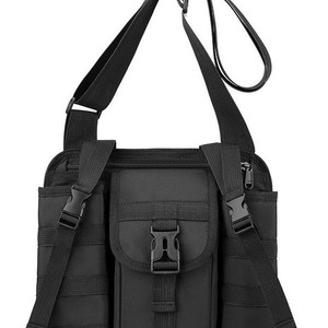 Tactical Crossbody Bag With Multiple Pockets Shoulder Strap Outdoor Sports Men's Chest Bag Solid Color Polyester Interior - Product Image 5