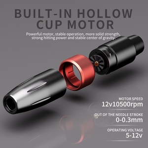 Máquina de Tatuaje Profesional Pro Strong Motor RCA PMU, Tipo Pluma, para Cartuchos, Uso en Delineado y Sombreado, Funcionamiento Estable, Pistola de Tatuaje Profesional para Estudio PMU - Product Image 4
