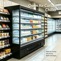 Présentoir commercial de fruits et légumes étagère de réfrigérateur refroidisseur à air ouvert réglable refroidisseur de réfrigérateur vertical vertical