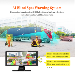 Nhiệm vụ nặng nề di động Trailer 4CH chia màn hình 10.36 inch BSD Carplay tự động Airplay màn hình xe DVR Ghi màn hình cho xe tải xe buýt - Product Image 4