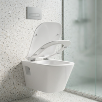 WC mural moderne en céramique brillante, procédé haute pression, pour salle de bain