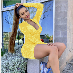 Tie Dye coloré une pièce tendance combinaison à manches longues pour les femmes impression personnalisée Streetwear dames combinaisons d'entraînement - Product Image 4