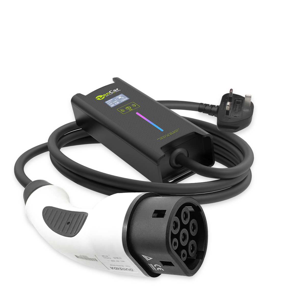 ZENCAR EVSE 10A 220V Home Mobile Level 2 EV Charger Type 2 + UK Connector