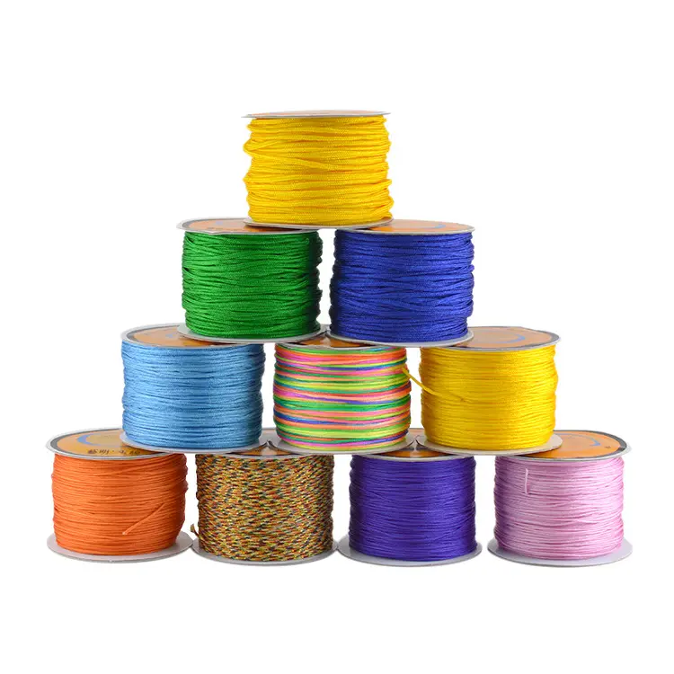 20pcs 0.8/1.0/1.5/2mm Nylon Cord Thread Chinese Knot Macrame Cord Bracelet Braided String DIY Tassels Beading For Shamballa Rope