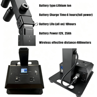 Projecteurs LED de scène sans fil réglables Marslite Professional 4x10W à batterie, éclairage intérieur COB pour théâtre