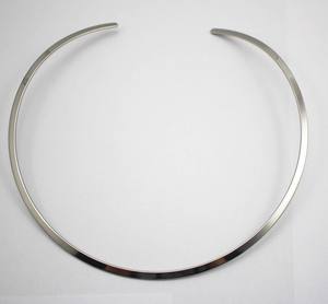 4mmワイドチョーカーステンレス钢ネックレスパンクスタイルビッグサークル金属ネックレス女性用 - Product Image 3