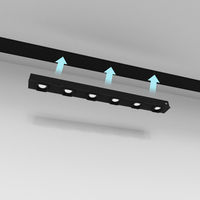 HuiHeng Rail magnétique ultra-mince pour éclairage magnétique DC 24V 8W, spot encastré au plafond, rail linéaire, éclairage sur rail magnétique LED
