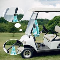 Serviette de golf en microfibre gaufrée avec logo personnalisé, super absorbante, séchage rapide, pour le sport et le nettoyage, avec mousqueton