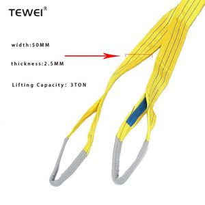 Cinturón de Elevación de Poliéster de Alta Resistencia Personalizado para Ingeniería, como el Cinturón de Elevación de Fábrica de 3T - Product Image 3