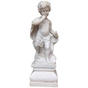 Statue de garçon qui fait <span class=keywords><strong>pipi</strong></span> en marbre blanc de taille réelle pour jardin extérieur à vendre - Product Image 2