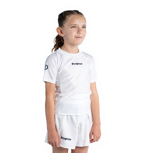 Maillot de compression personnalisé à manches courtes pour enfants BJJ MMA Jiu Jitsu No Gi, séchage rapide, pour l'entraînement - Product Image 1