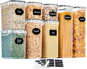 8-Piece Rectangle PP Airtight Food Storage Containers 1-3L Capacity for Pantry & Kitchen Organization - Product Image 2