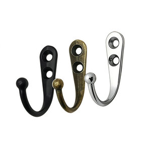 Wall Mounted Zinc Alloy <b>Hook</b> Simple Design Round Shape Easy Install For Kitchen Bathroom Wardrobe Coat Rack - Product Image 2