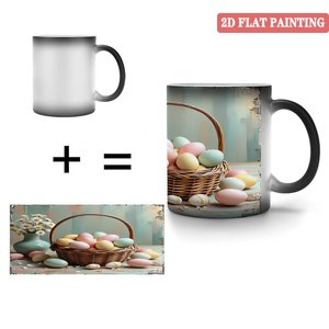 Frosted Black 11oz <b>Ceramic</b> Mug Heat Activated Sublimation Blank <b>Cup</b> For Custom Design - Product Image 4