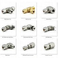 Valve à aiguille instrumentale Swagelok Type NV en acier inoxydable 316 forgé, 6000 PSI, double ferrule NPT, zéro fuite, pour huile, gaz, semi-conducteurs