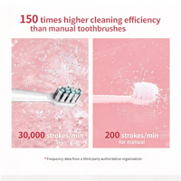 Brosse à dents électrique sonique rechargeable, charge de type C, 30 000 vibrations par minute, soins bucco-dentaires à domicile