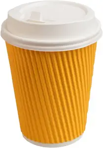 뜨거운 커피, 차, 뜨거운 초콜렛 및 다른 뜨거운 음료를 봉사하기를 위한 12 oz 백서 뜨거운 컵