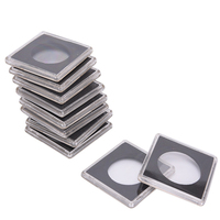 Capsules de pièces de monnaie de 14 à 41 mm de diamètre Fournitures de collection de pièces de monnaie en plastique avec insert en mousse Quadrum Silver Dollar Coins' Protectors