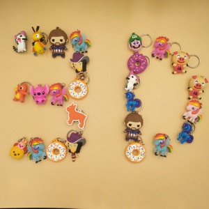 Miễn Phí Mẫu 15 + Năm Nhà Máy Quà Tặng Khuyến Mãi Mềm Cao Su PVC 3D Tùy Chỉnh Dễ Thương Anime Bánh Thiết Kế Móc Chìa Khóa Keychain - Product Image 2