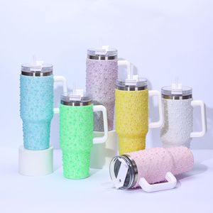 Odm Oem Color Púrpura 40oz Blanco Deporte Vaso Brillo Sublimación En Blanco H2.0 Verde Brillo Botella De Agua Con Tapones De Pajita Perla - Product Image 1