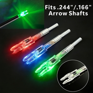 Disparo nocturno activado Brillo automático Led más brillante rojo verde <span class=keywords><strong>azul</strong></span> <span class=keywords><strong>caza</strong></span> X H S G flecha iluminada Nocks 5,2mm 6,2mm - Product Image 1