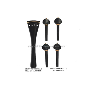 Ensemble de violoncelle en bois d'ébène avec accastillages blancs – Kit de violoncelle durable pour étudiant avec archet, étui et colophane, disponible à la vente - Product Image 1