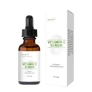 Serum Vitamin C pemutih wajah, perawatan kulit Vitamin C penutrisi mendalam Anti Penuaan dengan asam Hyaluronic Vitamin E