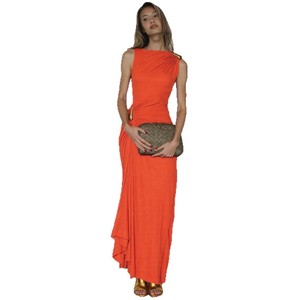 Y0676 Robe moulante sexy pour <span class=keywords><strong>femme</strong></span>, ornée de détails métalliques, à volants, sans manches - Product Image 5