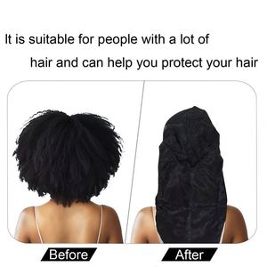 Gorro de satén con diseño de belleza para mujer, gorro de dormir de pelo largo, lazo ajustable, uso diario al aire libre, envío rápido, venta al por mayor, todas las estaciones - Product Image 2