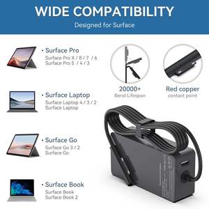<span class=keywords><strong>Chargeur</strong></span> <span class=keywords><strong>Surface</strong></span> Pro 65W pour <span class=keywords><strong>Surface</strong></span> Pro <span class=keywords><strong>3</strong></span> 4 5 6 7 Adaptateur d'alimentation Compatible avec les ordinateurs portables et tablettes Microsoft <span class=keywords><strong>Surface</strong></span> <span class=keywords><strong>Book</strong></span> - Product Image 4