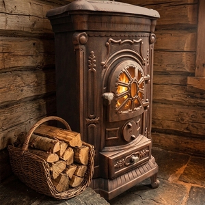 <span class=keywords><strong>Stufa</strong></span> a Legna <span class=keywords><strong>Vintage</strong></span> <span class=keywords><strong>in</strong></span> <span class=keywords><strong>Ghisa</strong></span> Stile Western con Design Caminetto, Durevole ed Ecologica per Uso Interno - Product Image 5